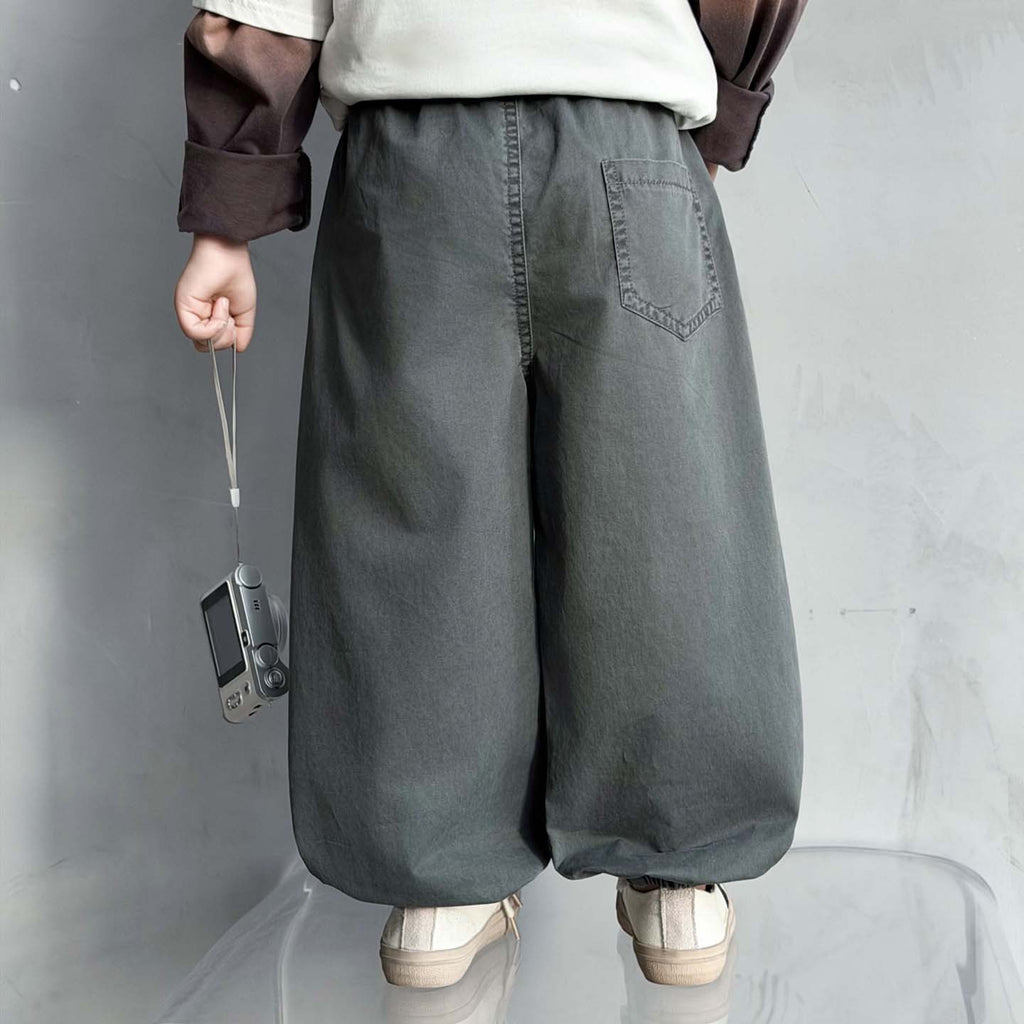 Boys Casual Curved Hem Pants