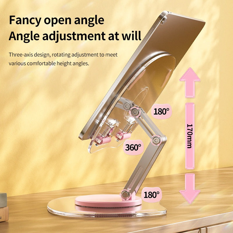 Supporto pieghevole girevole 360° per tablet e smartphone