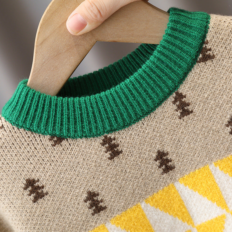 Boys Autumn Winter Fashion Knitwear Sweater Top