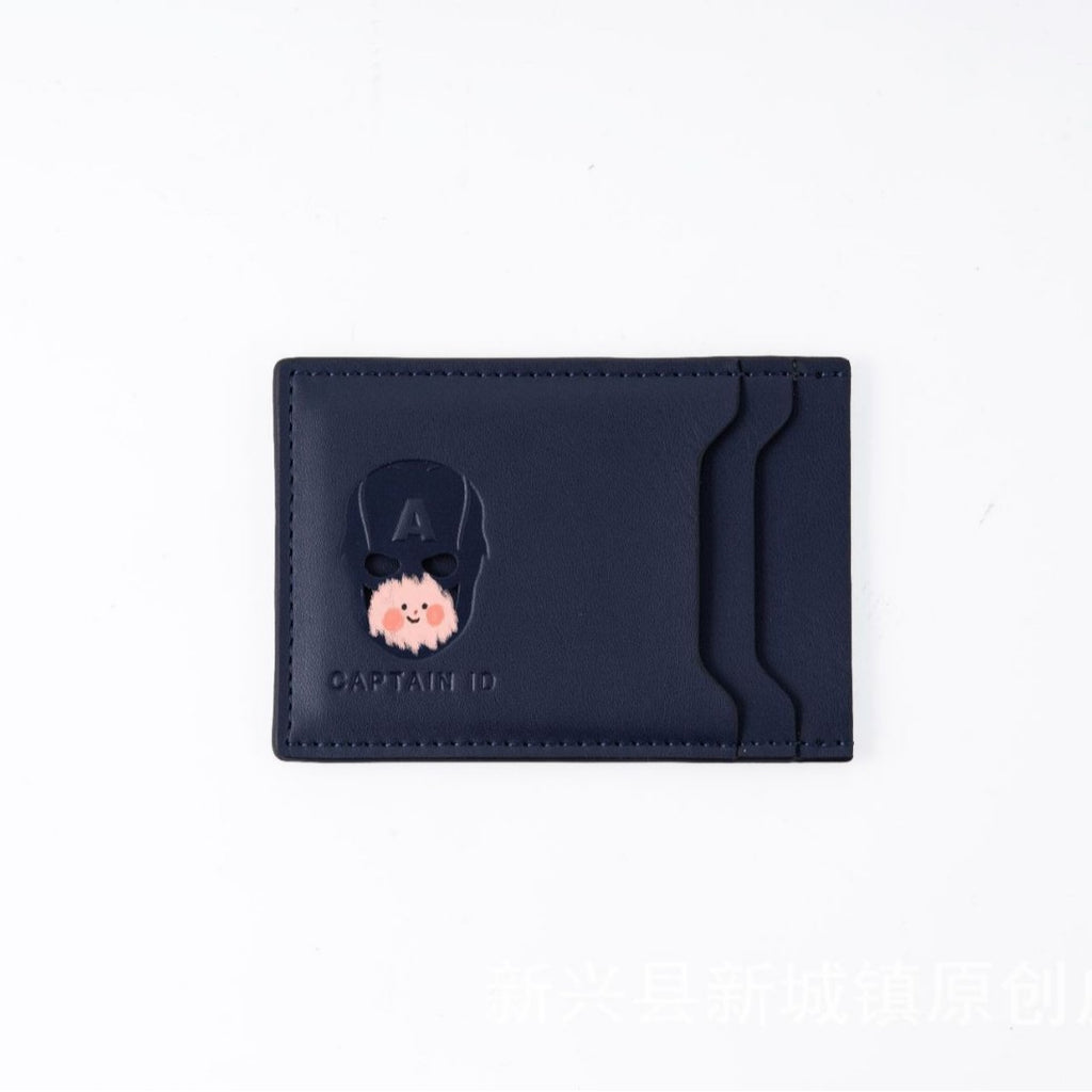 Portacarte pieghevole in PU 10 × 7 cm