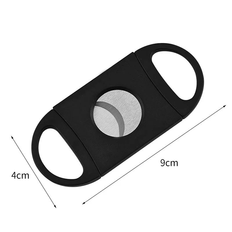 Stainless steel pocket cigar cutter, double-blade cigar cutter accessory tool for smoking