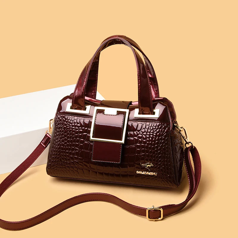 Luxury Designer Handbag Brand Crossbody Bags For Women 2026 New Crocodile Pattern Leather Shoulder Bags Casual Tote Bag Bolsos