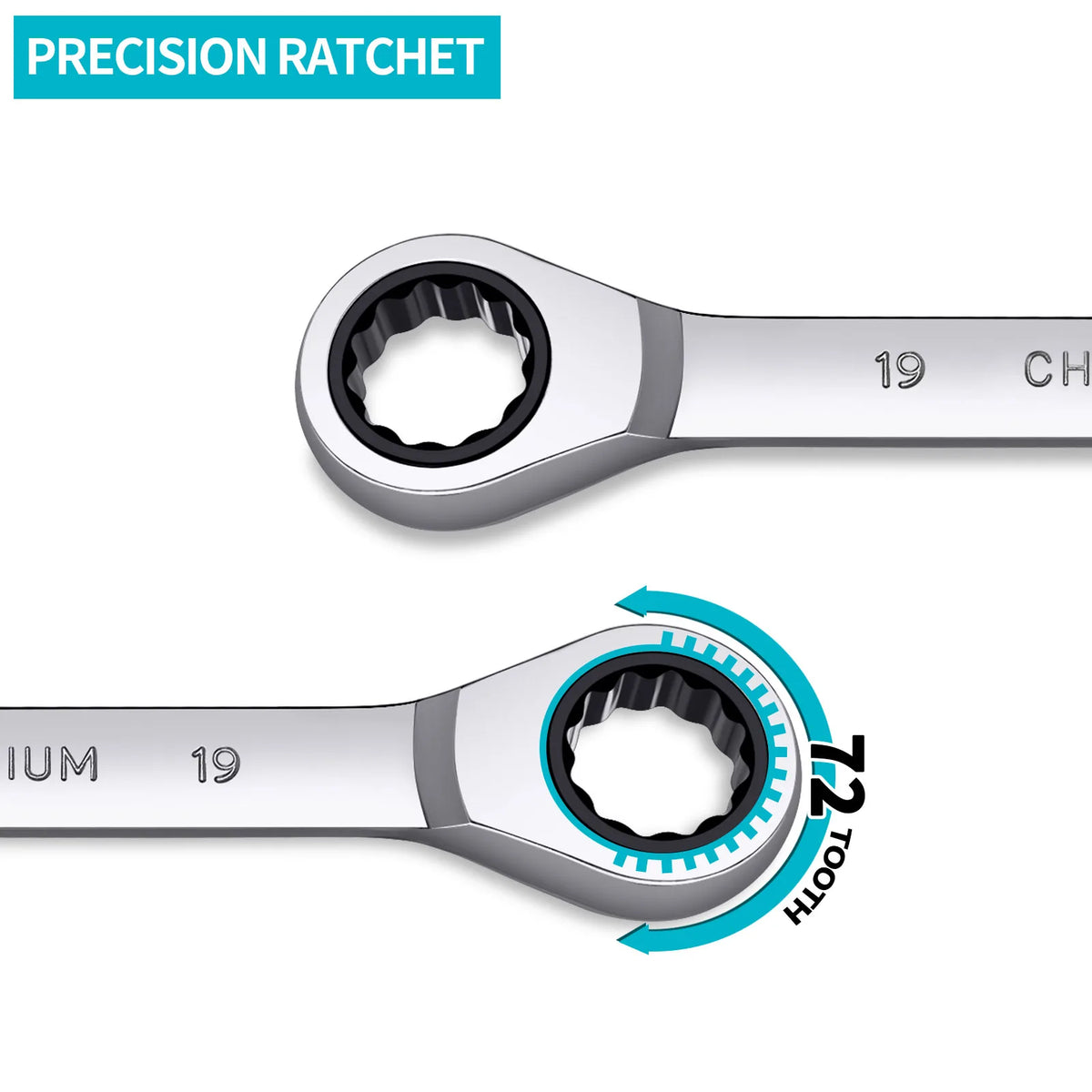 Juego de llaves de trinquete con mango, engranaje de 72 dientes, casquillo de torque, juego de llaves combinadas métricas de trinquete, herramientas para reparación de automóviles