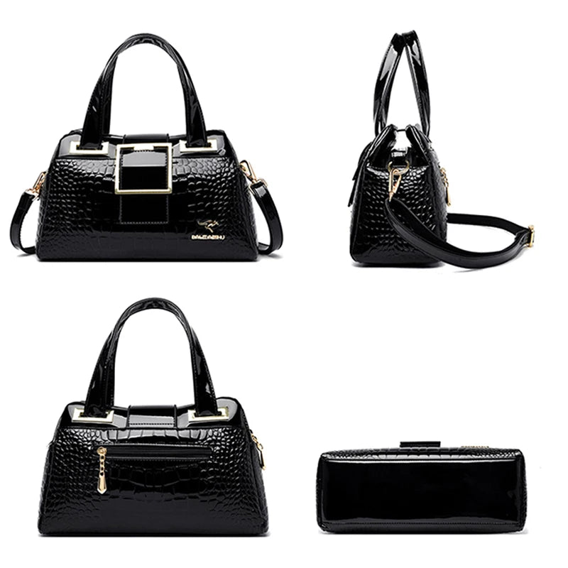 Luxury Designer Handbag Brand Crossbody Bags For Women 2026 New Crocodile Pattern Leather Shoulder Bags Casual Tote Bag Bolsos