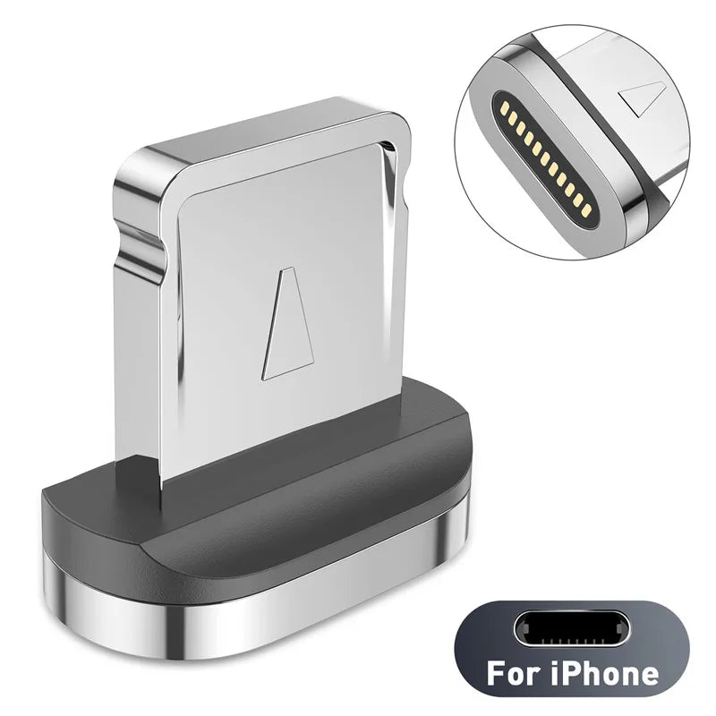 USLION Magnetic Charger Cable USB Micro Type C Cable Fast Charging For iphone 12 Magnet Data Charge Wire Phone Adapter Cord