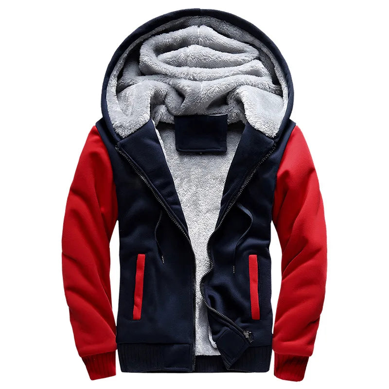 Herrenjacke Camouflage Dicke Winterjacken für Herren Fleece Langarm Mantel Herren Casual Hoodies Streetwear Herrenmäntel