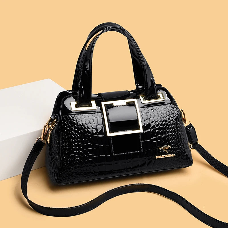 Luxury Designer Handbag Brand Crossbody Bags For Women 2026 New Crocodile Pattern Leather Shoulder Bags Casual Tote Bag Bolsos