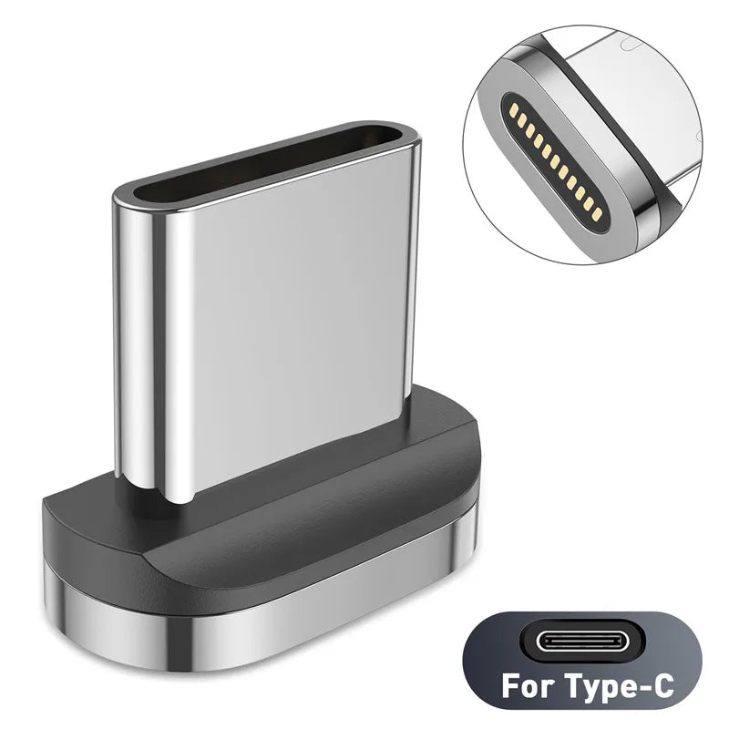 USLION Magnetic Charger Cable USB Micro Type C Cable Fast Charging For iphone 12 Magnet Data Charge Wire Phone Adapter Cord