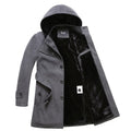 Winter Fleece Tailored Thickening Warm Coat Slim Fit Trend Woolen Coat Plus Size Men Windbreaker Coat Men Clothing
