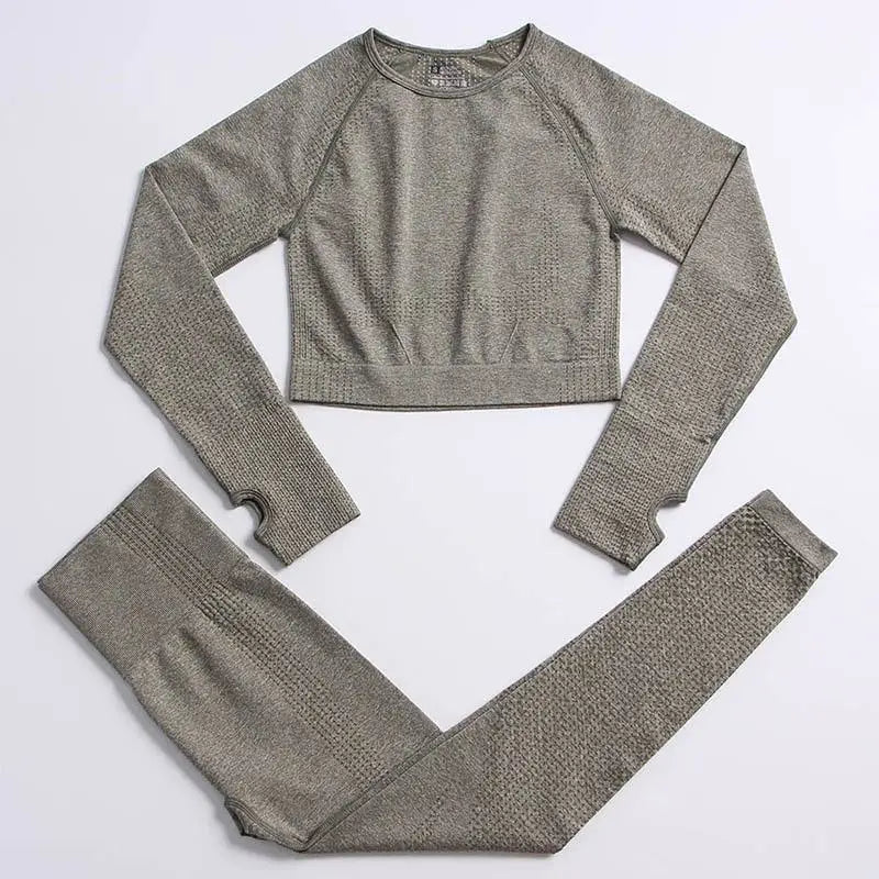 Conjunto de yoga de mujer, top y leggings