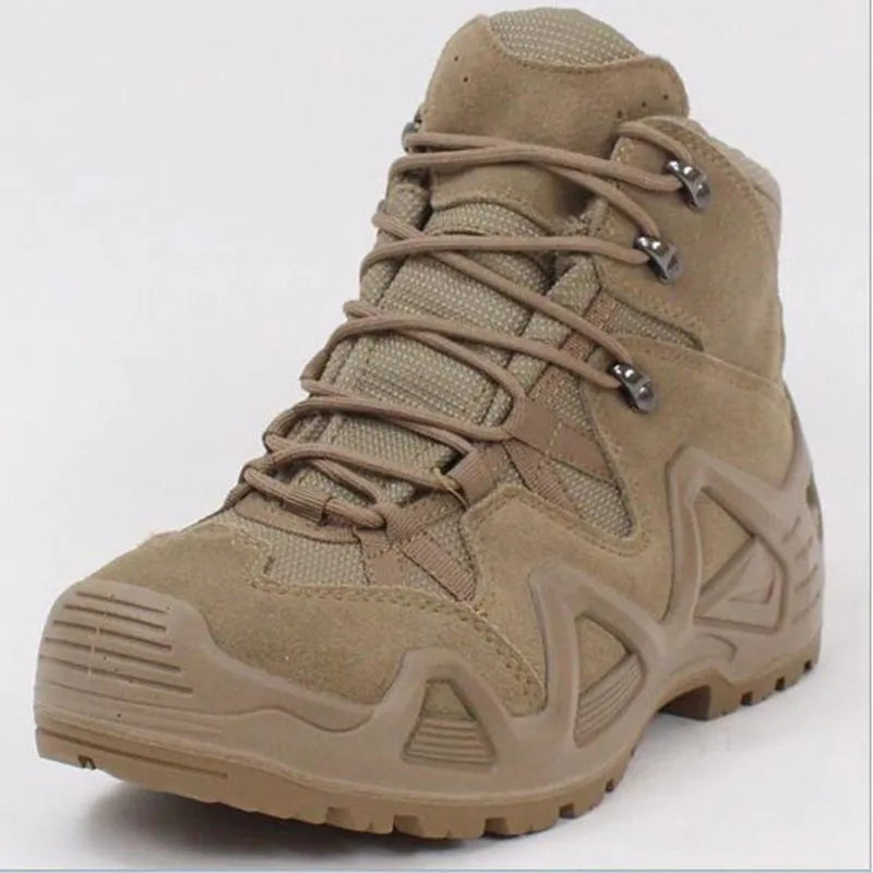 Men's Military Army Fans Combat Tactical Desert Boots Outdoor Swat Hunting Hiking Climbing Training Waterproof Sports Male Shoes