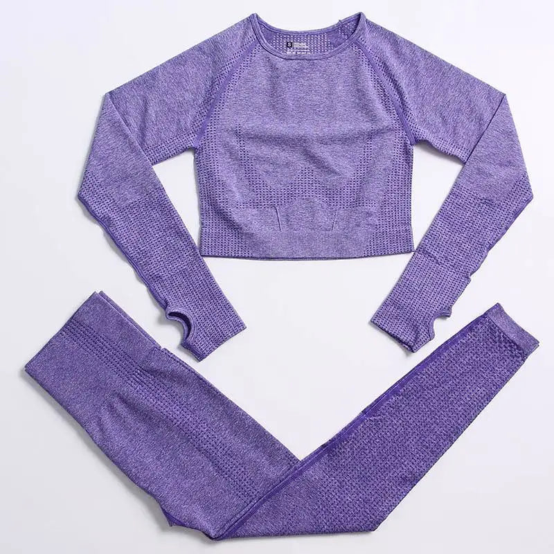 Conjunto de yoga de mujer, top y leggings