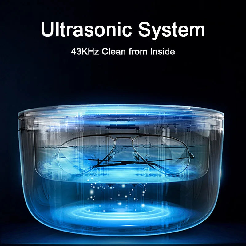 220V Ultrasonic Cleaner 750ml Automatic Intelligent Sonic Cleaning Machine Glasses Jewelry Makeup Brushes Denture Razor Cleaner