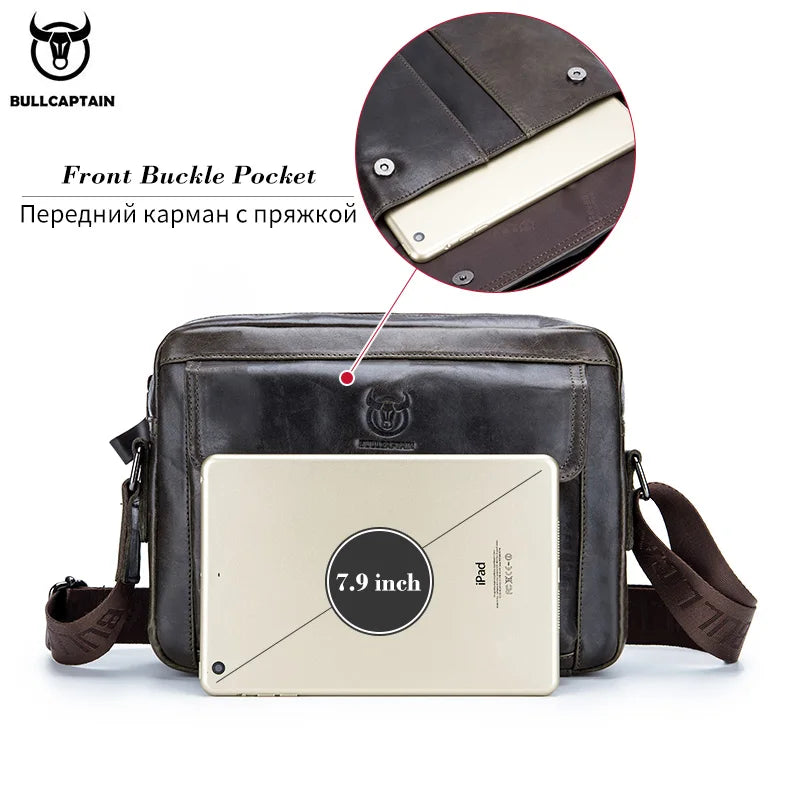 BULLCAPTAIN Genuine Leather Crossbody Bag