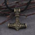 dropshipping 1pcs thor's hammer mjolnir pendant necklace viking scandinavian norse viking necklace as men gift