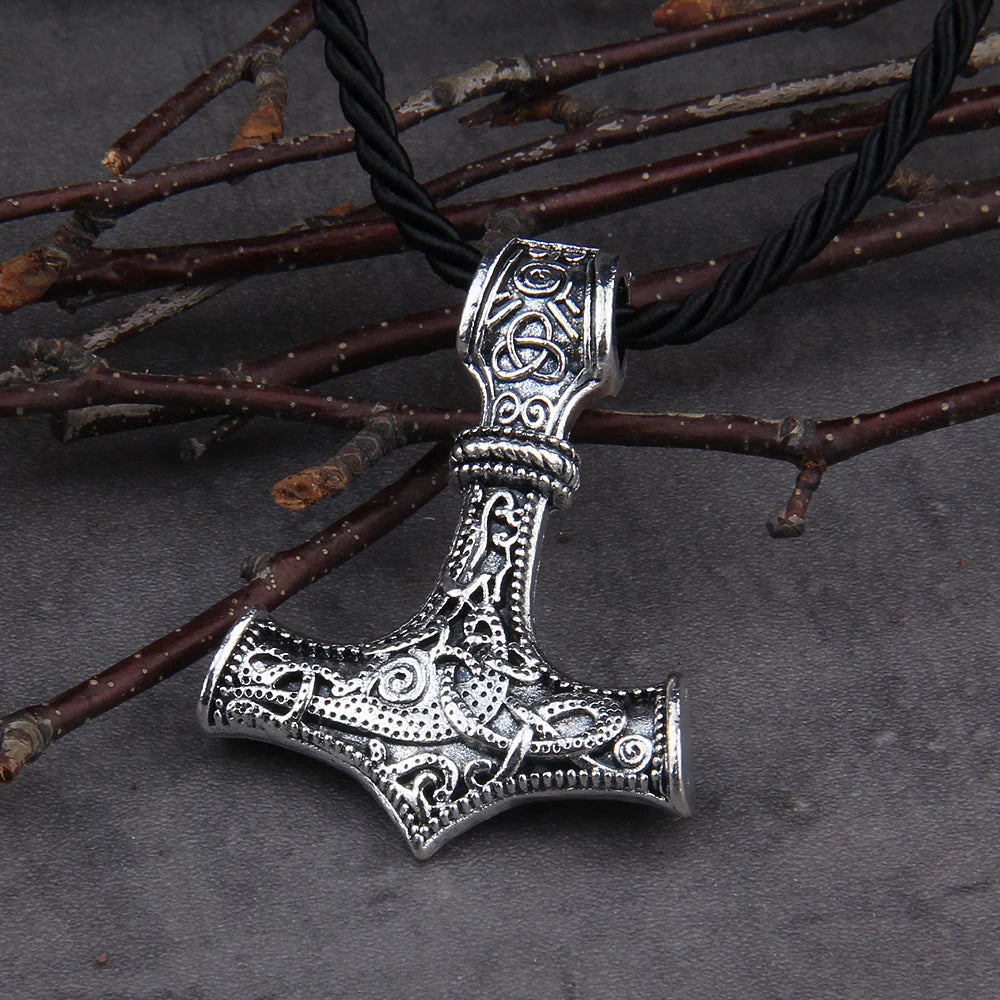dropshipping 1 pièce collier pendentif marteau de Thor Mjolnir viking scandinave norro collier viking cadeau pour homme