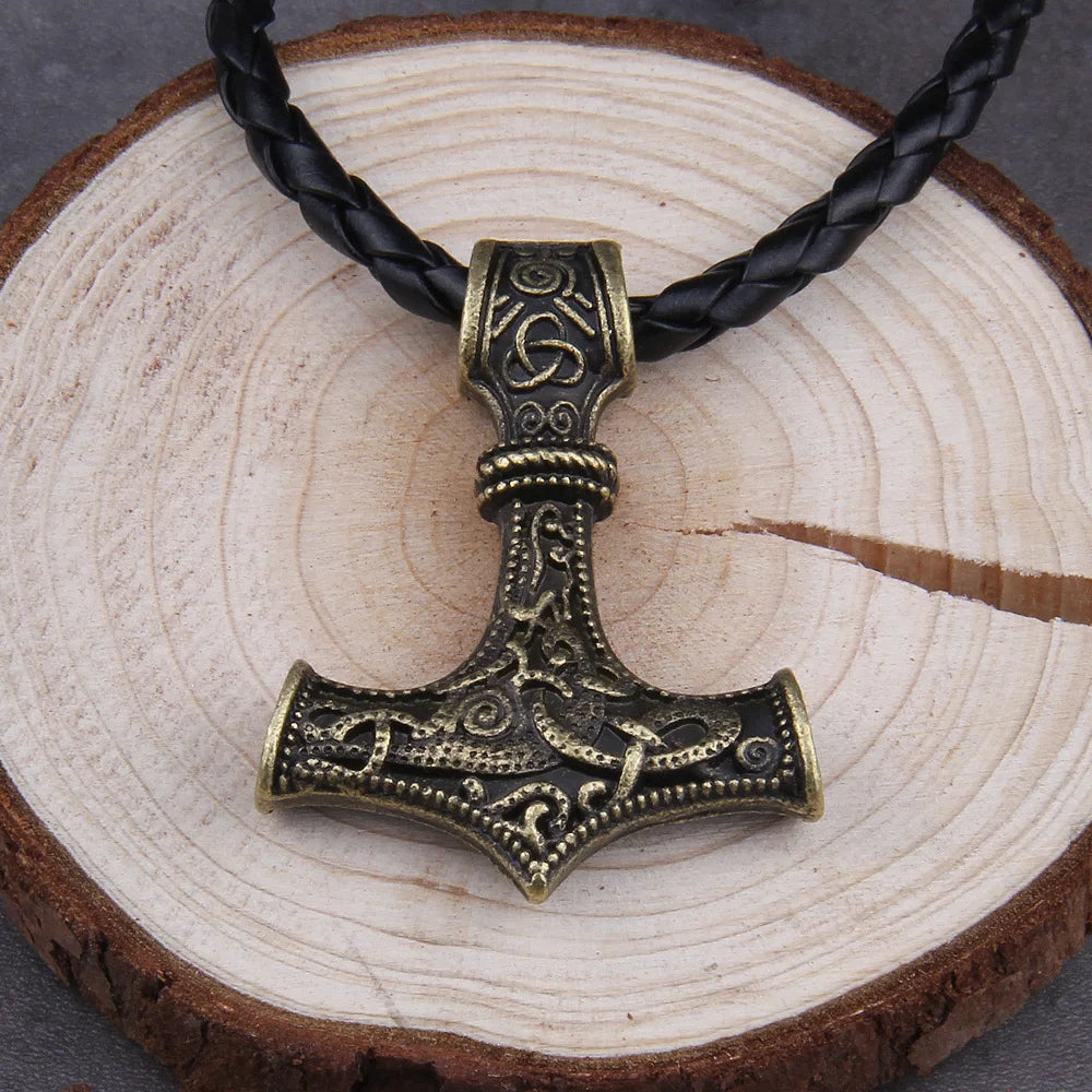 dropshipping 1 pièce collier pendentif marteau de Thor Mjolnir viking scandinave norro collier viking cadeau pour homme
