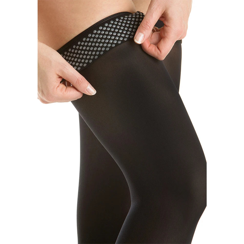 20–30 mmHg Medical Thigh-High Compression Stockings for Women and Men, Firm Support, Open Toe, for Edema, Swelling, Varicose Veins, and Air Travel