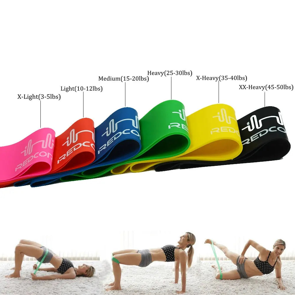Natural Latex Mini Loop Resistance Bands for Yoga and Fitness