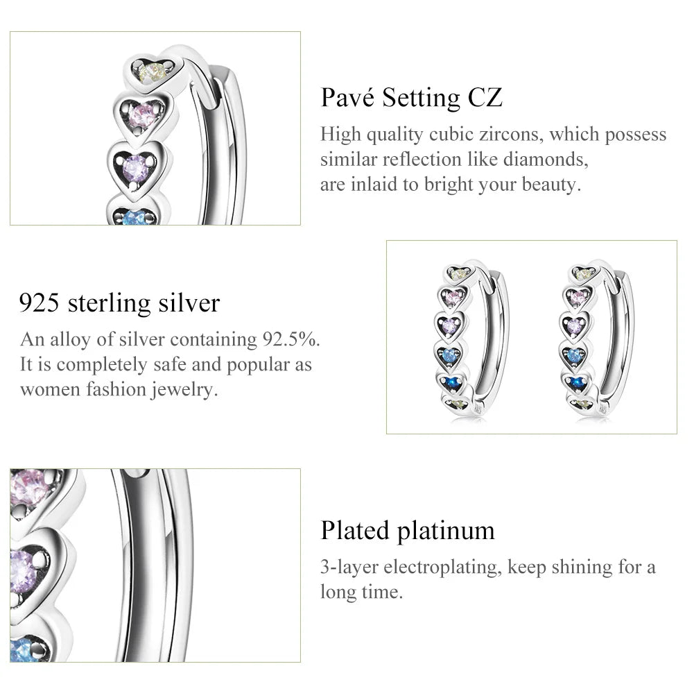 Heart-motif stud earrings