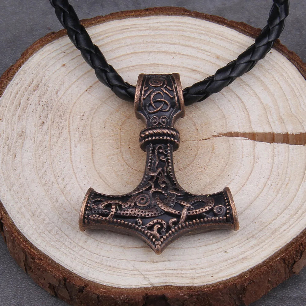 dropshipping 1 pièce collier pendentif marteau de Thor Mjolnir viking scandinave norro collier viking cadeau pour homme