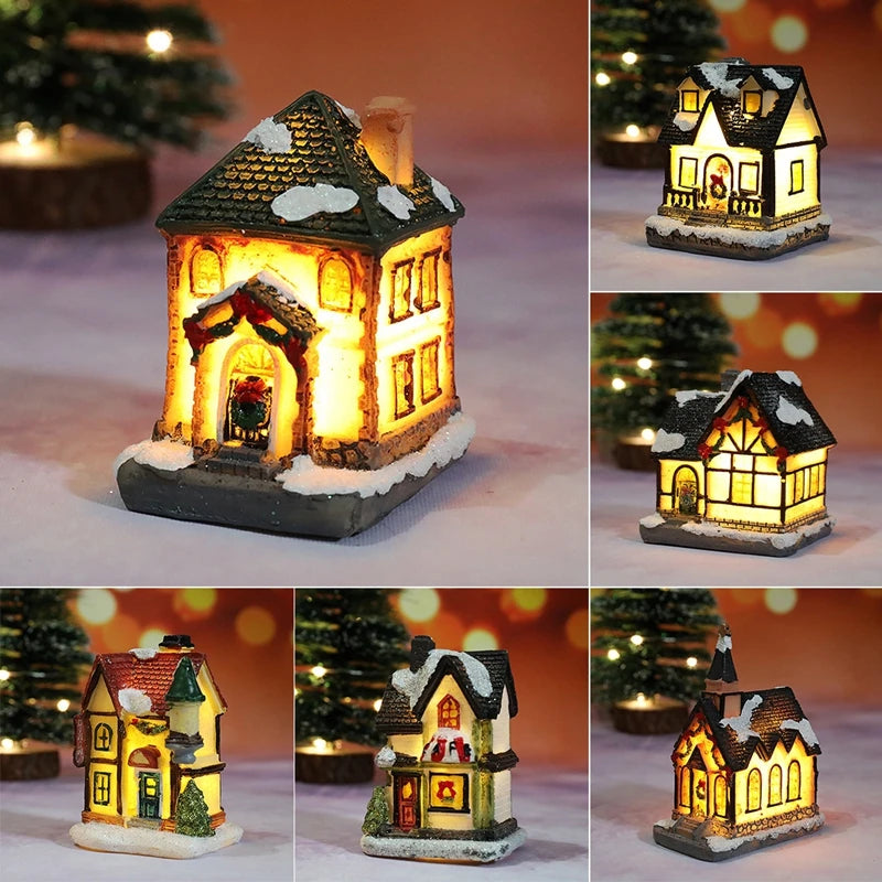 Decoraciones de luces navideñas para el hogar, adornos infantiles, regalo de Navidad y Año Nuevo 2025, decoración de dormitorio, luz nocturna con pilas
