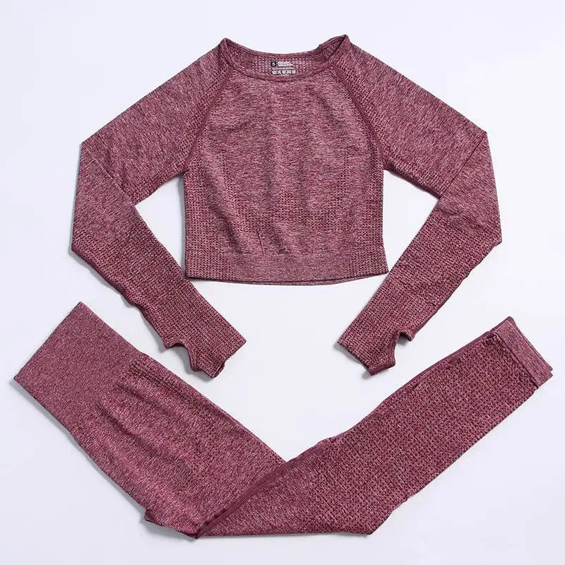 Conjunto de yoga de mujer, top y leggings