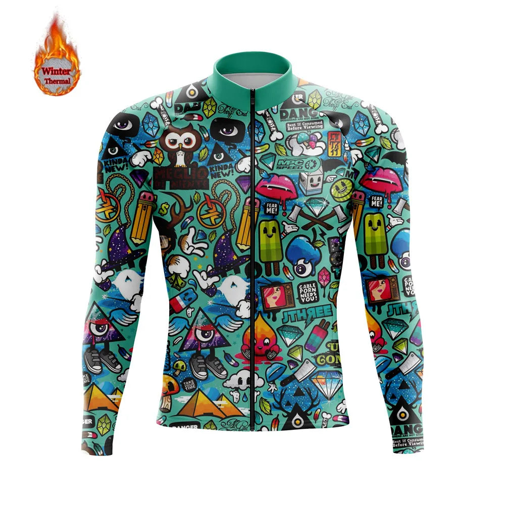 Herren-Radjacke mit langen Ärmeln