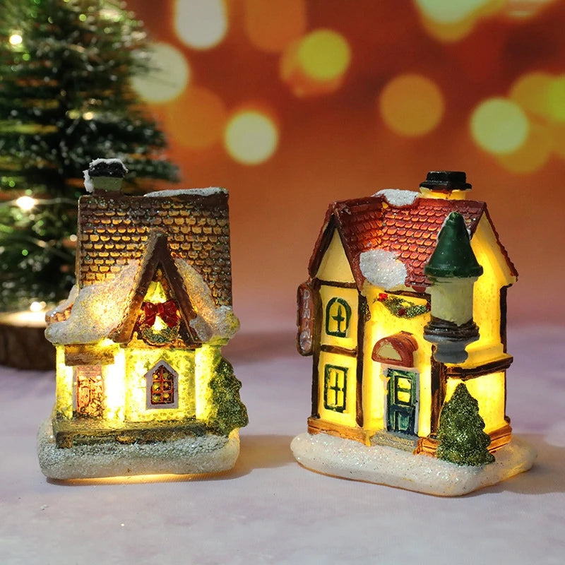 Decoraciones de luces navideñas para el hogar, adornos infantiles, regalo de Navidad y Año Nuevo 2025, decoración de dormitorio, luz nocturna con pilas