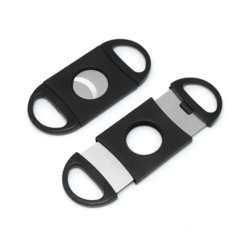 Stainless steel pocket cigar cutter, double-blade cigar cutter accessory tool for smoking