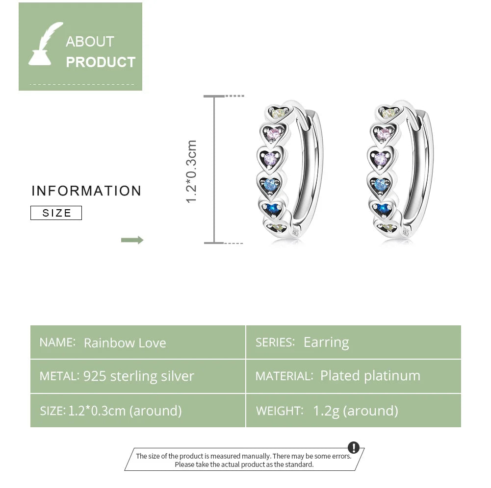 Heart-motif stud earrings