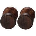 Boniskiss Pendientes de botón para hombre de madera con forma de mancuerna, 8/10/12 mm, pendientes de doble cara para mujer, piercing corporal, pendientes de oreja