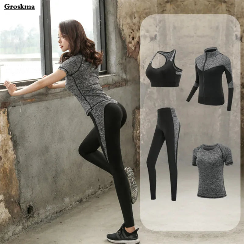 Conjunto de yoga de mujer, top y leggings