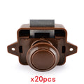 20 Packs KAK Camper Car Lock 20mm Push Lock for RV Yacht Furniture Door Hardware Cabinet Drawer Locks Handles Safety Kids Lock