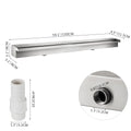SucceBuy Waterfall Pool Fountain Stainless Steel W/ Pipe Connector Spillway Outdoor Pond Rectangular Swimming Pool Fountain