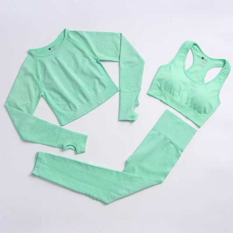 Conjunto de yoga de mujer, top y leggings