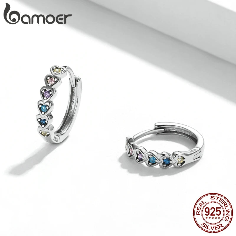 Heart-motif stud earrings