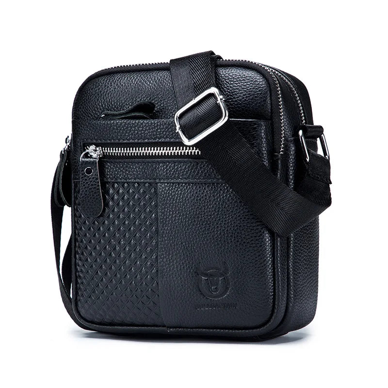 BULLCAPTAIN Genuine Leather Messenger Bag