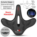 WEST BIKING Sillín ergonómico ancho para bicicleta con acolchado cómodo, sillín transpirable y antichoque para MTB y bicicleta de carretera