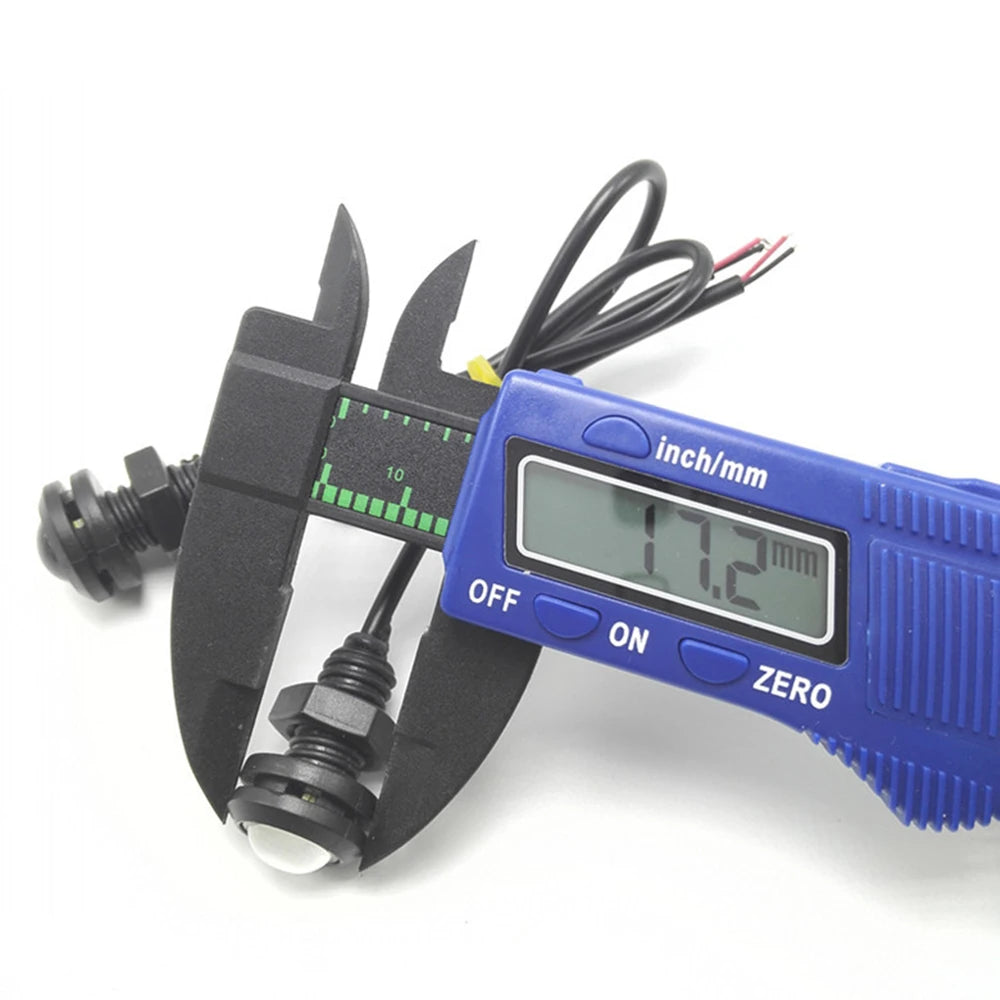 10 pièces/paquet 18 MM voiture œil d'aigle DRL LED feux de jour LED 12V recul marche arrière stationnement clignotant lampes automobiles