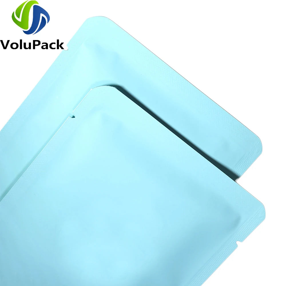 Sachets à café haute qualité sous vide thermoscellés, ouverture supérieure avec encoche, sachets mats poudrés, emballage en Mylar aluminium écologique et anti-odeurs