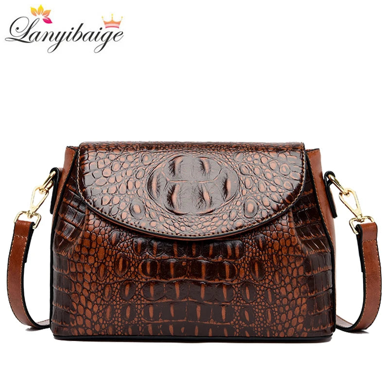 Luxury Brand Handbags For Women 2026 Sac A Main Ladies Crocodile Pattern Leather Crossbody Bags Designer New Shoulder Bag Bolsos
