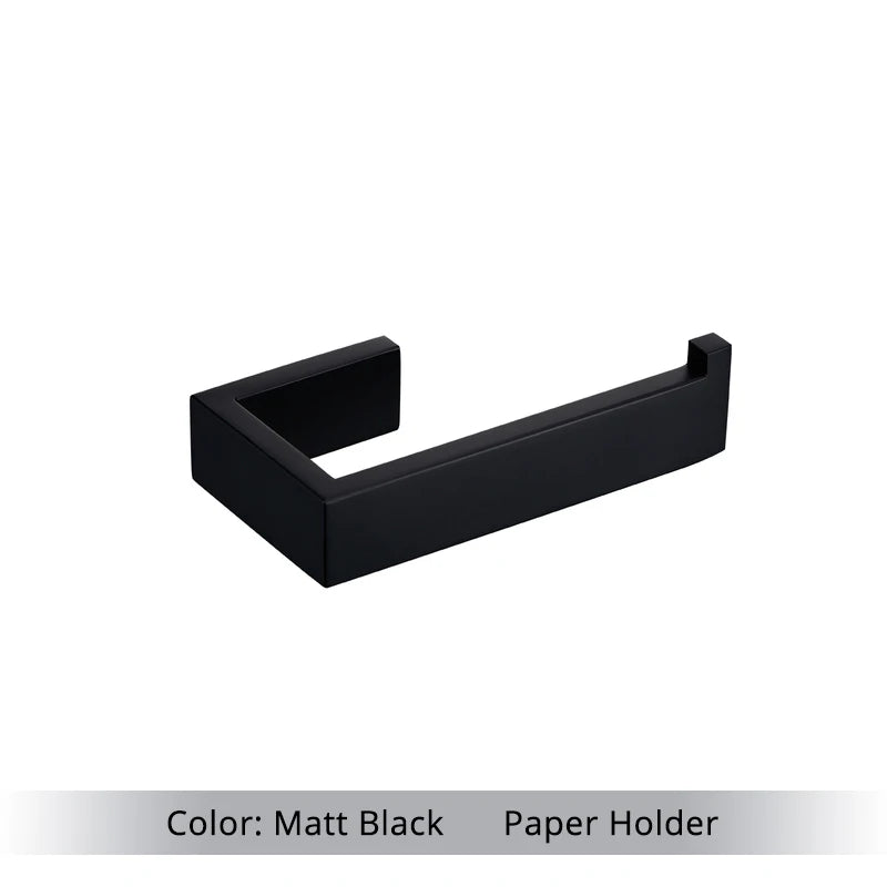 Toilet Paper Holder Towel Hooks Bathroom Accessories Kit Bar Stainless Steel Bedroom Metal Mounting Kitchen Bath Hardware Sets