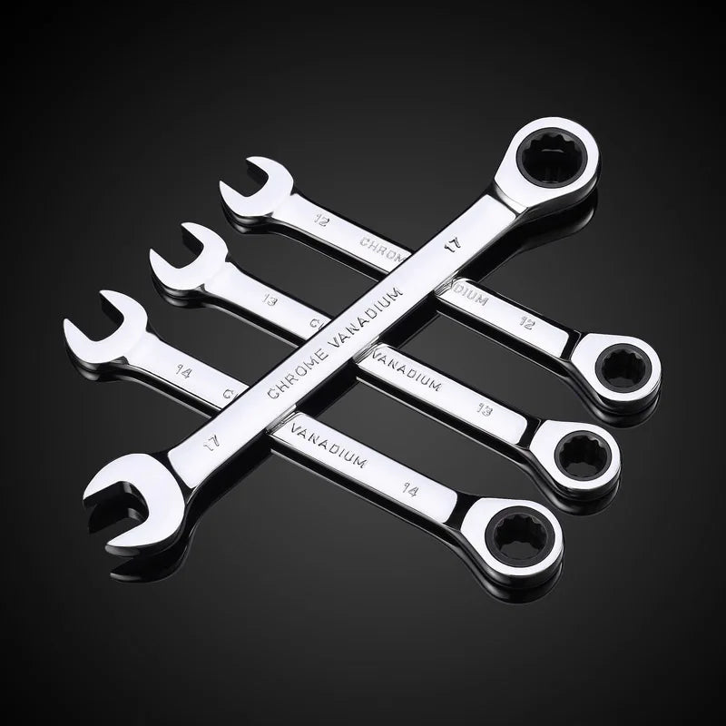 Juego de llaves de trinquete con mango, engranaje de 72 dientes, casquillo de torque, juego de llaves combinadas métricas de trinquete, herramientas para reparación de automóviles