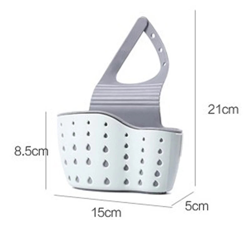 Porte-éponge d'évier de cuisine à suspendre, panier de vidange réglable, étagère à savon, organisateur pour robinet de salle de bain, accessoires de cuisine