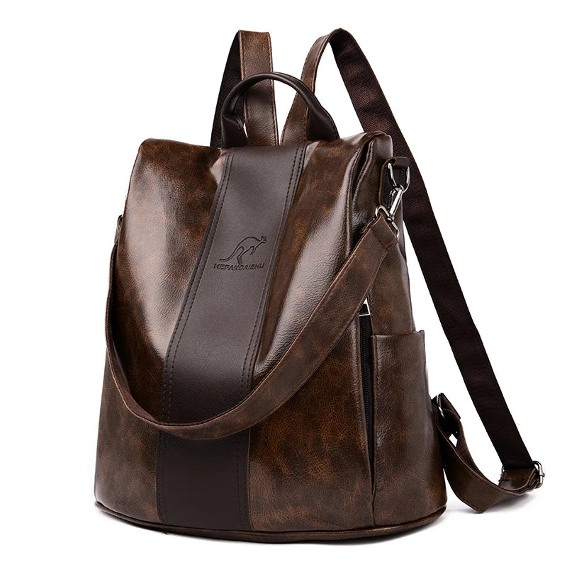 New Fashion Backpack Luxury Designer Ladies Anti-theft Backpack Women Soft Leather School Bag Large Capacity Travel Bags Mochila