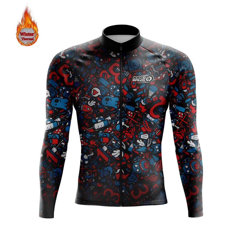 Herren-Radjacke mit langen Ärmeln