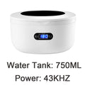 220V Ultrasonic Cleaner 750ml Automatic Intelligent Sonic Cleaning Machine Glasses Jewelry Makeup Brushes Denture Razor Cleaner