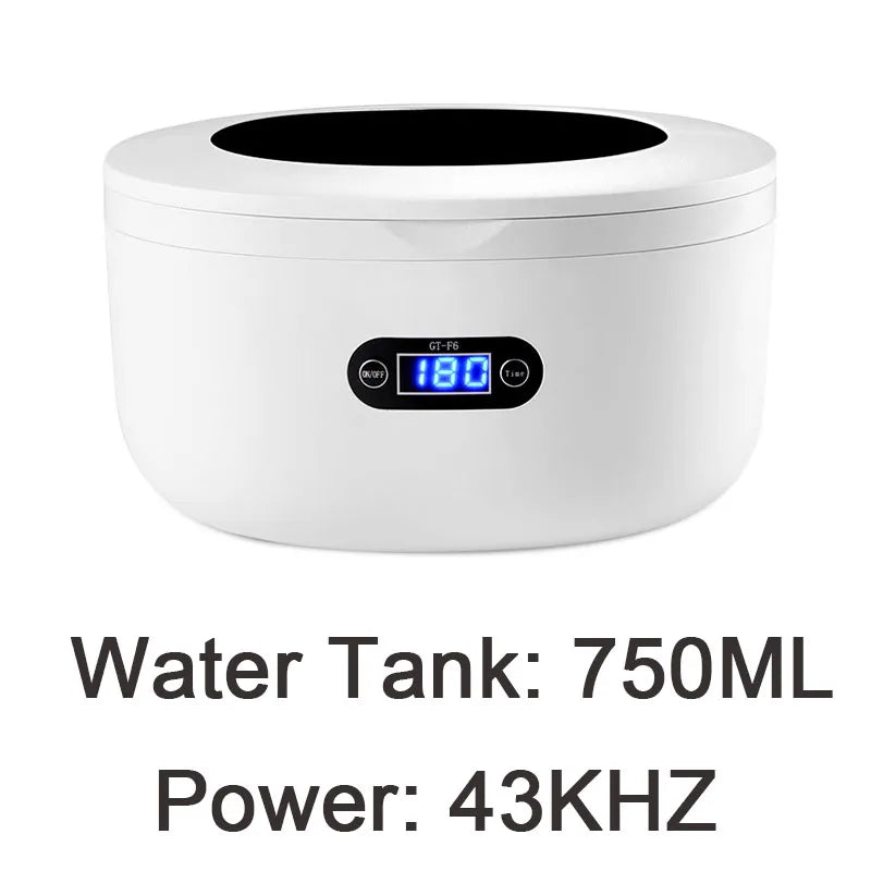 220V Ultraschallreiniger 750ml Automatisches intelligentes Ultraschallreinigungsgerät für Brillen, Schmuck, Make-up-Pinsel, Gebisse und Rasierer