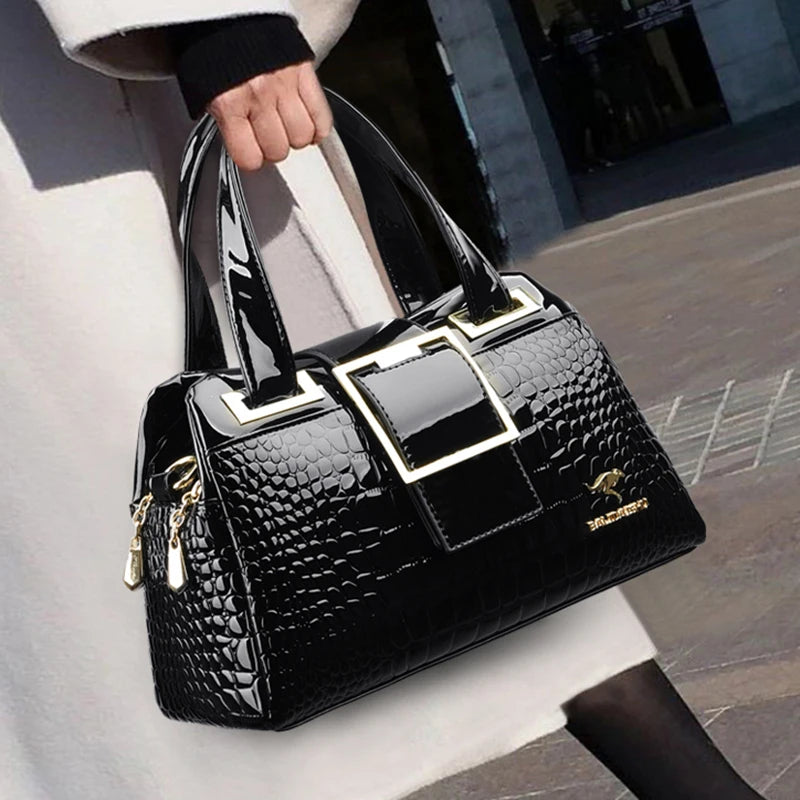 Luxury Designer Handbag Brand Crossbody Bags For Women 2026 New Crocodile Pattern Leather Shoulder Bags Casual Tote Bag Bolsos